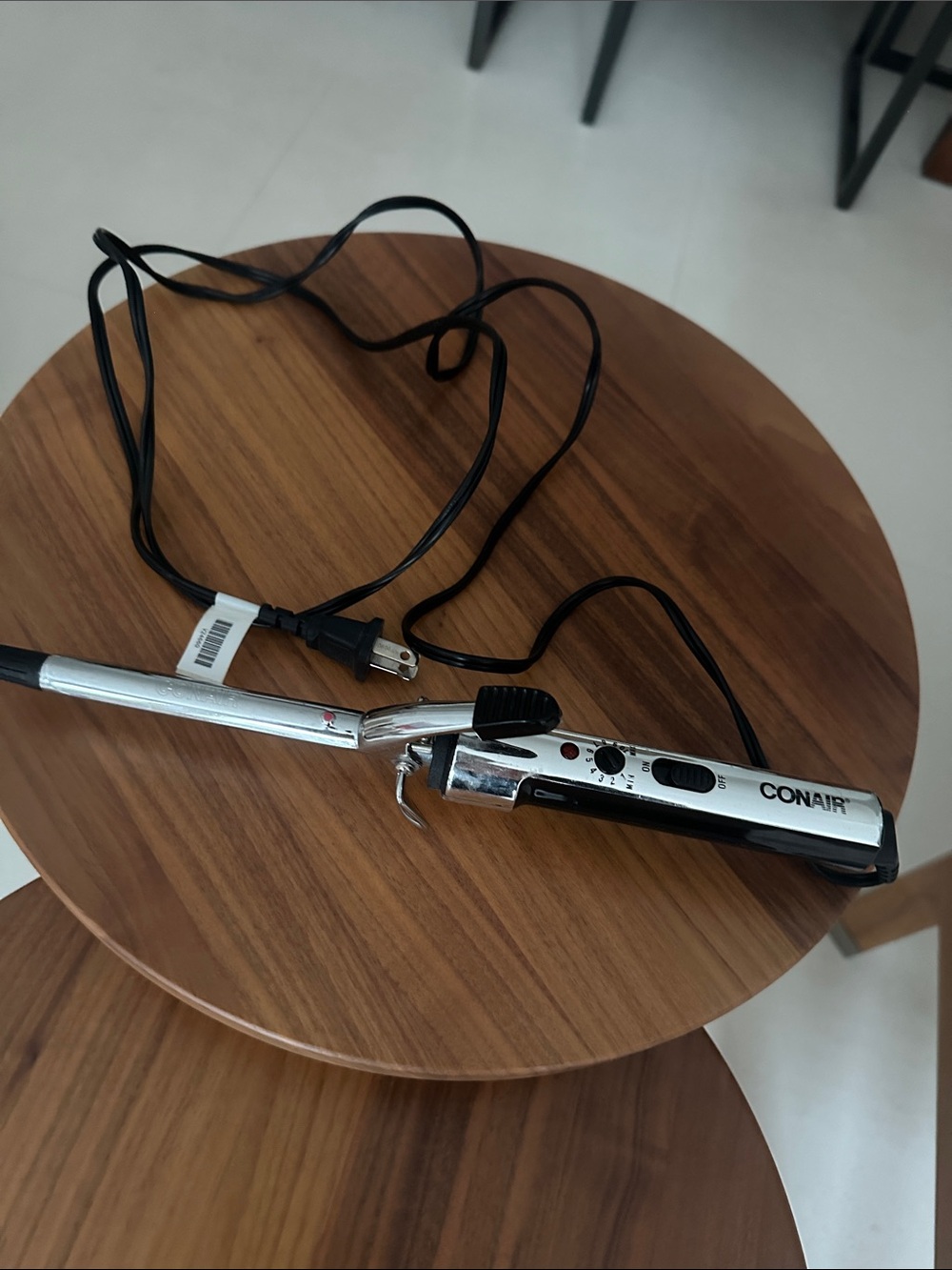 Conair Silver and Black 1/2" Curling Wand – Adjustable Heat